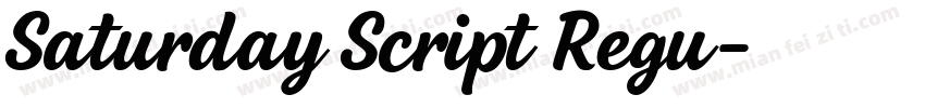 Saturday Script Regu字体转换